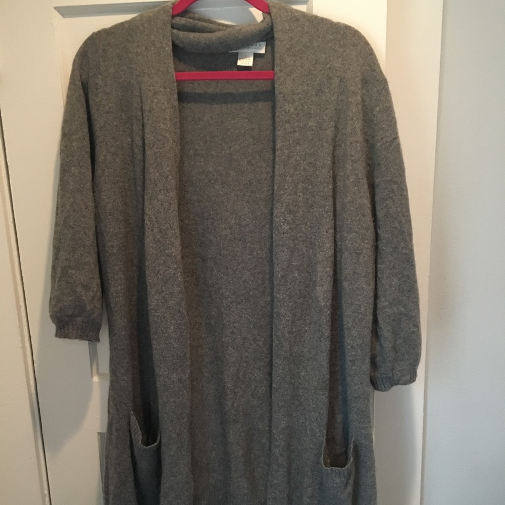 Gray cashmere sweater super comfortable 3/4 sleeve